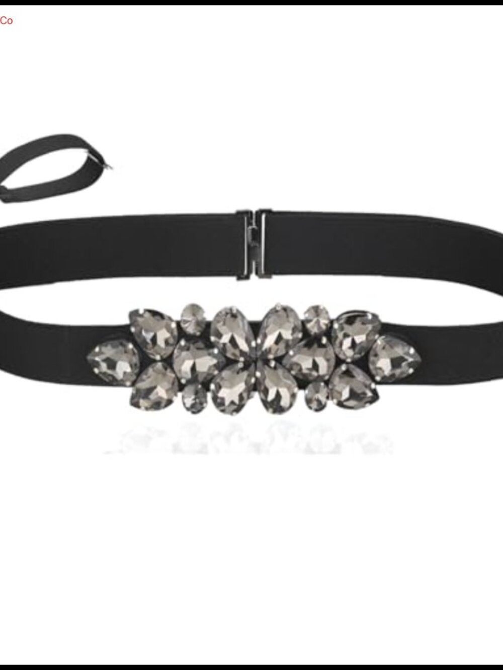 Rhinestone Stretchy Waist Belt Adjustable Formal Dress Belt